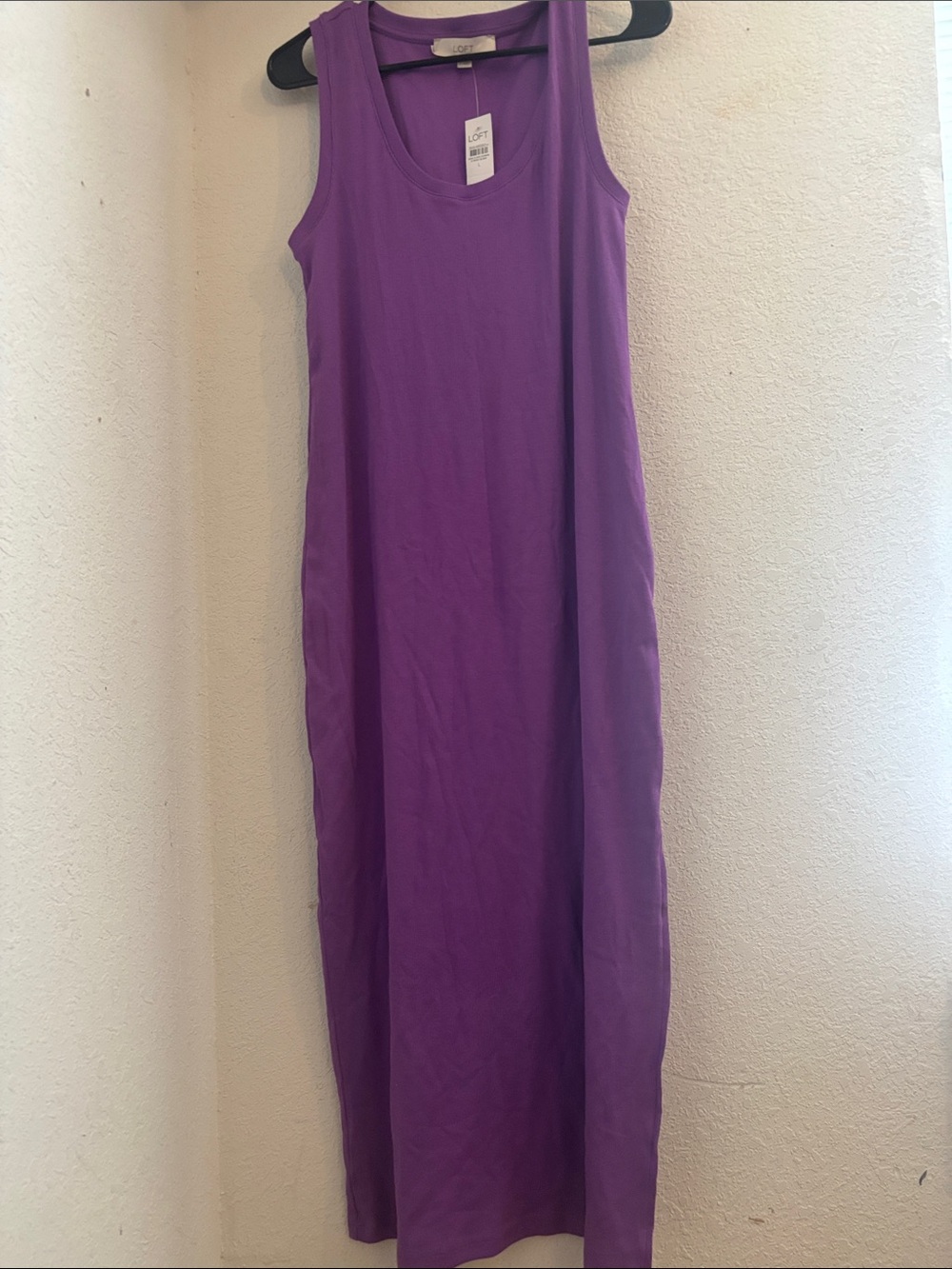 LOFT Violet Scoop Neck Sleeveless Maxi Dress